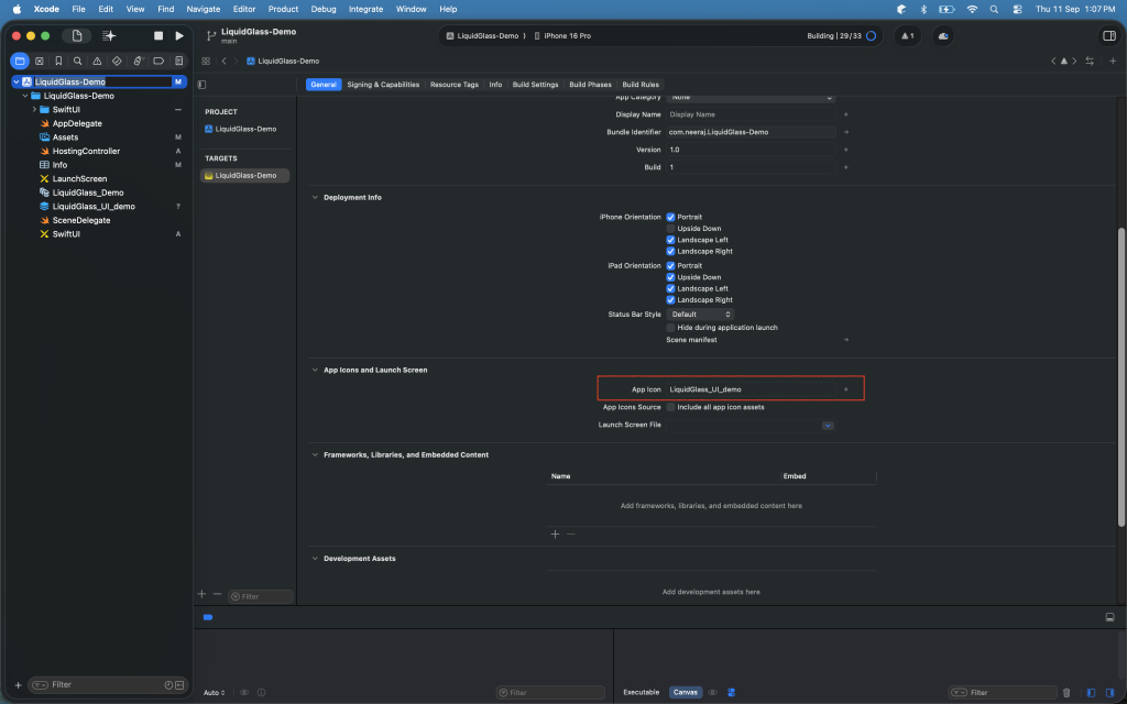 AppIcon configured for project